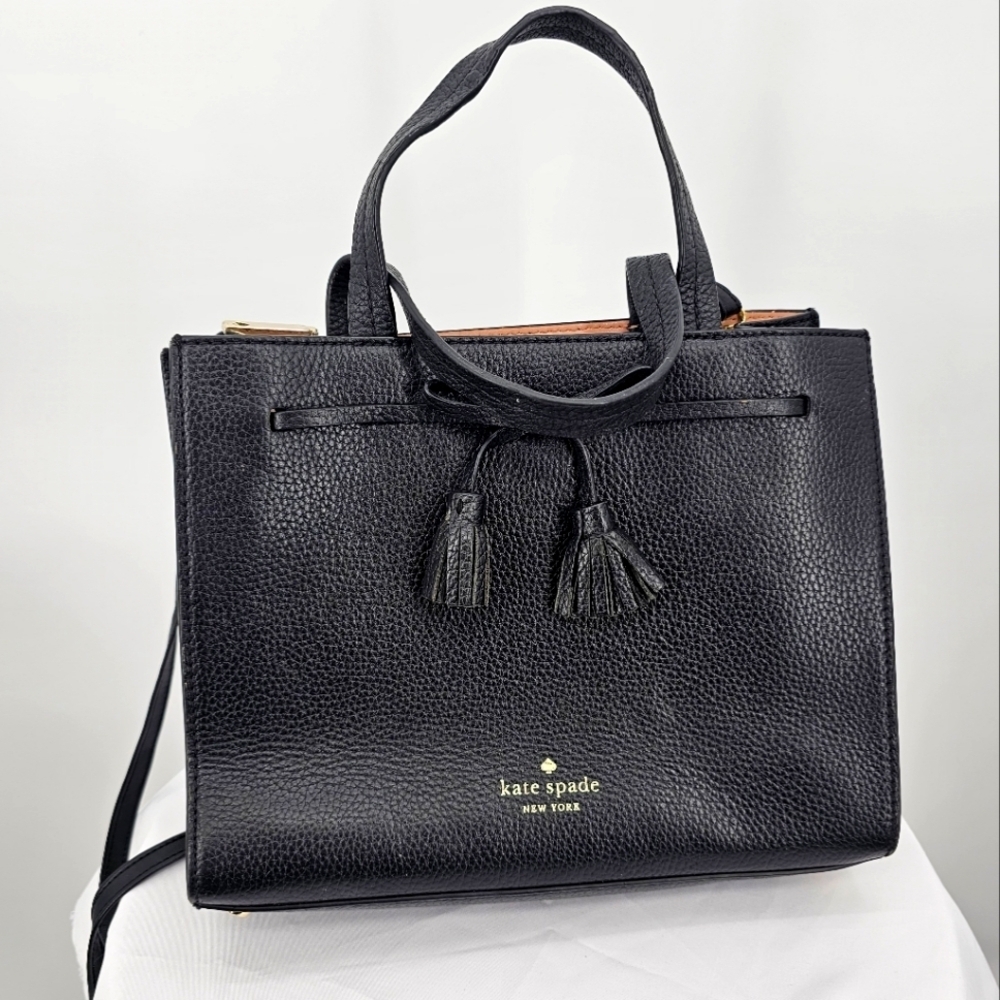 Kate Spade Black Crossbody Bag with Gold Accents